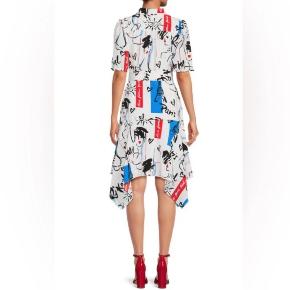 NWT Karl Lagerfeld Paris Abstract Shirt Dress, Size 18W - Picture 2 of 3